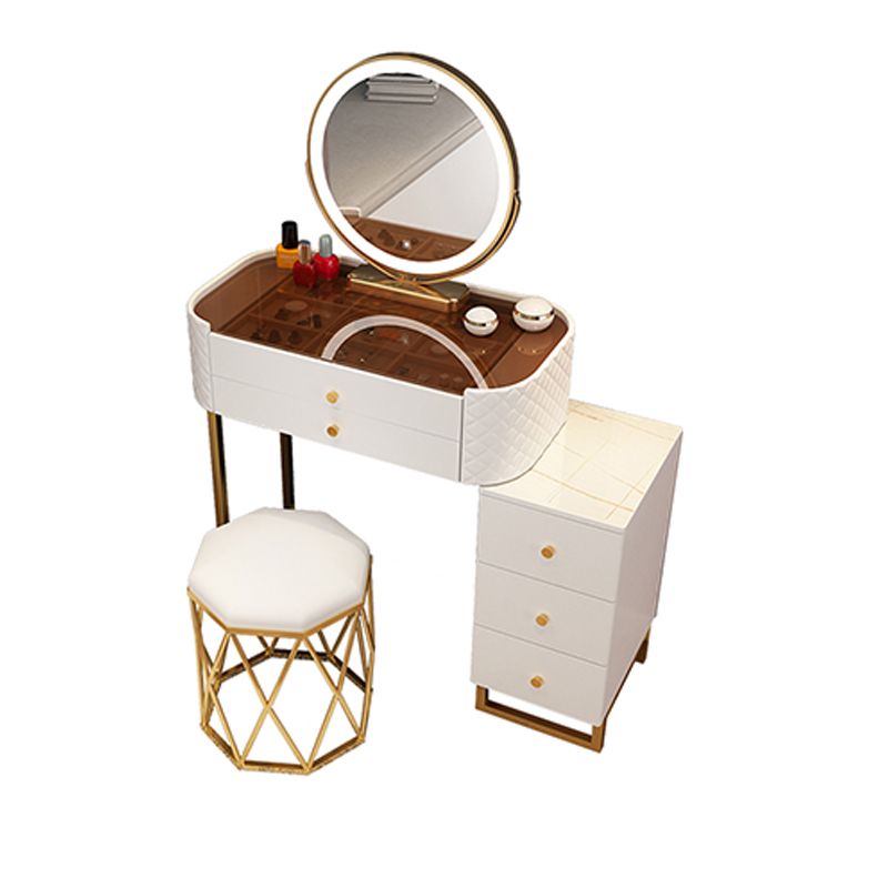 Make-up Vanity Contemporary With Drawer Lighted Mirror Bedroom Standing