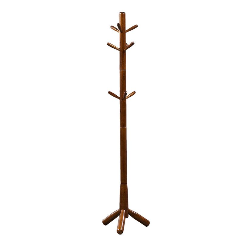 Contemporary Coat Rack Solid Wood Clothes Hanger for Living Room