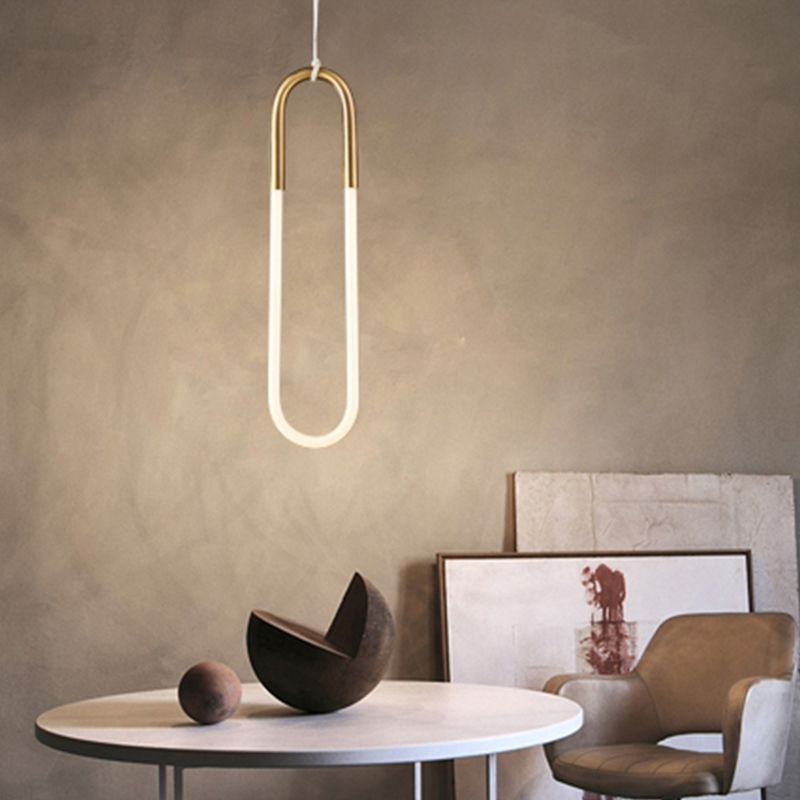 Linear Hanging Light Modern Style Pendent Lighting Fixture for Sitting Room