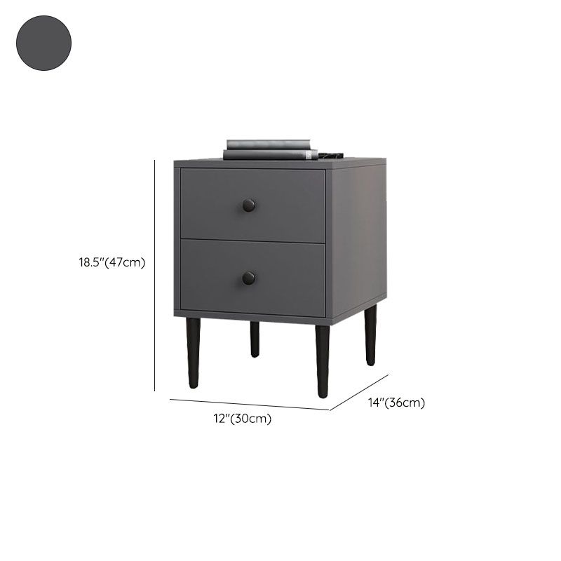 Modern Bed Nightstand Wood Night Table with Drawers for Bedroom