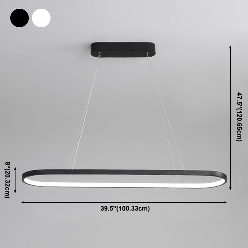 Modern Simple Hanging Lamp Ring Shape LED Pendant Light Fixture for Dining Room