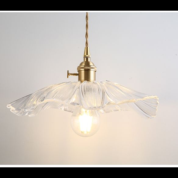 Blumenform Schatten Decke Anhänger Lampe Vintage Industrial Clear Glass Hanging Light