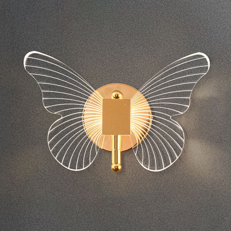 Modernism Butterfly Bath Vanity Lighting Metal Golden Vanity Lamp for Bathroom