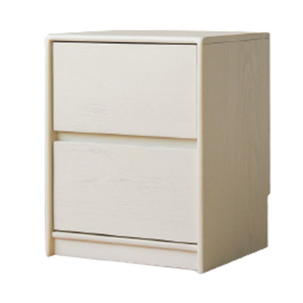 White Nursery Nightstand Wooden Nursery Nightstand with 2 Drawers