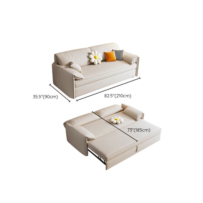 Scandinavian Futon and Mattress Pillow Back Futon Sleeper Sofa