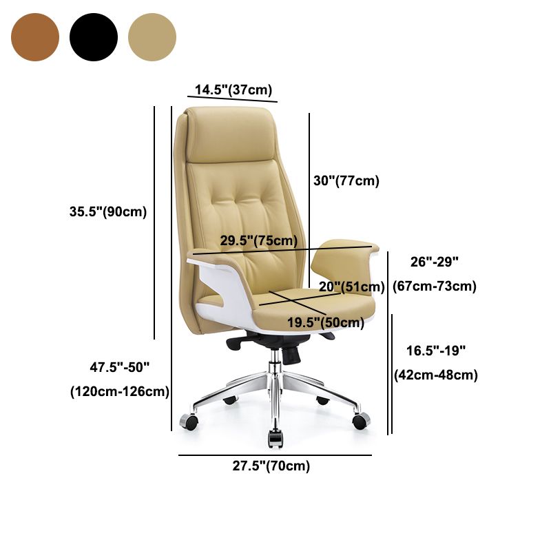 High Back Arm Working Chair Modern Faux Leather Executive Chair