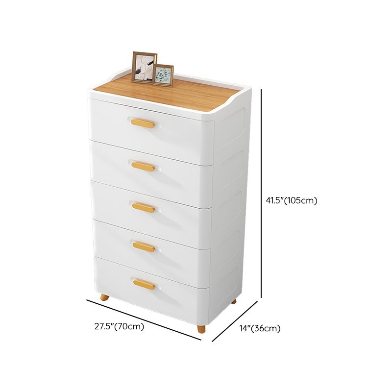 Scandinavian Vertical Kids Furniture Plastic Nursery Dresser for Bathroom