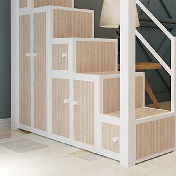 Modern Loft Bed with Wood Accent Modern High Loft Bed with Stairway