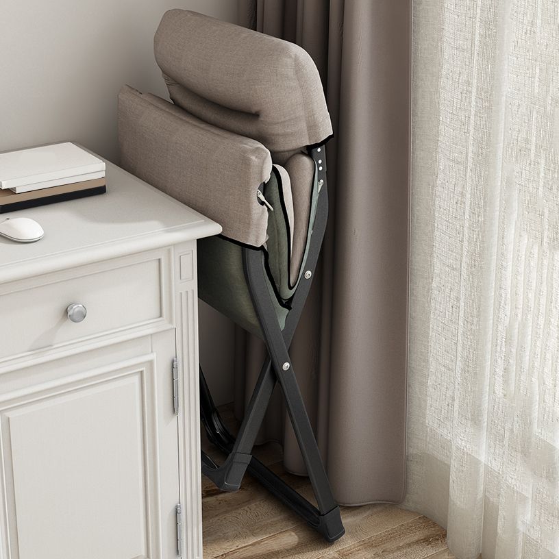 Contemporary Indoor Ergonimic Recliner with Metal Base and Storage Bag