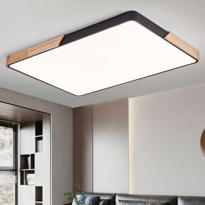 Modern Style Rectangular Shape Ceiling Lamp Metal 1 Light Ceiling Lighting for Dining Room