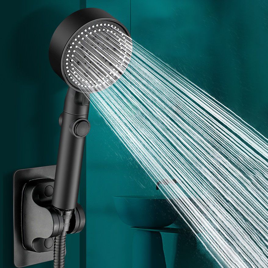 Round Handheld Shower Head Modern Plastic Shower Head with Self-Cleaning