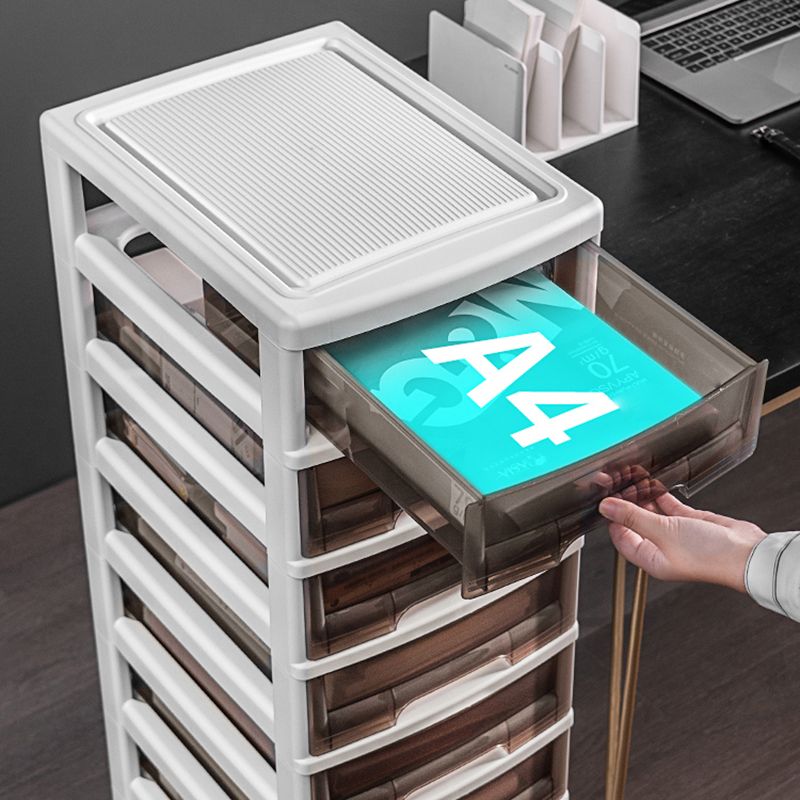 Transparent Filing Cabinet Vertical Modern Plastic Drawers File Cabinet