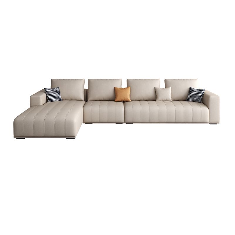 Square Arm Removable Cushions Contemporary Stain-Resistant Sofa