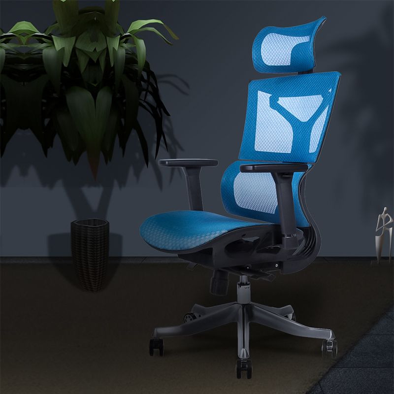 Contemporary Fabric Home Office Chair High-Back Adjustable Ergonomic Office Chair