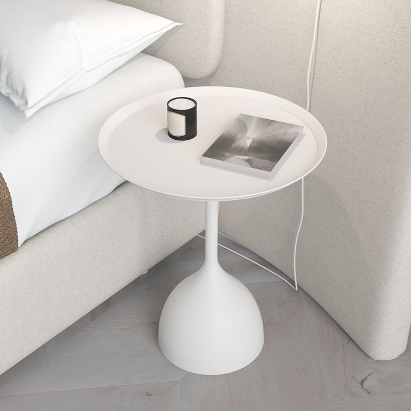 Metal Accent Table Nightstand Contemporary Bedside Cabinet for Bedroom