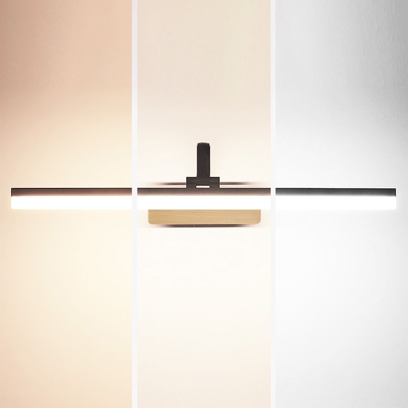 Modern Minimalist Style Angle Adjustable Vanity Wall Light Fixtures Acrylic 1 Light Vanity Mirror Lights for Bathroom