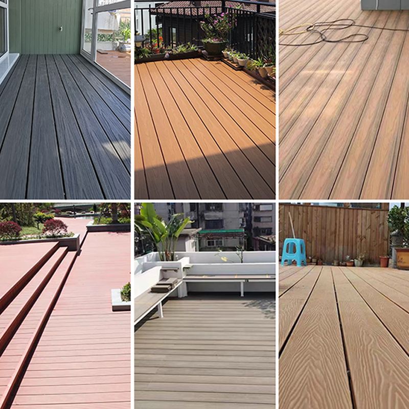 Contemporary Hardwood Deck Tiles Wire brushed Nail Tile Flooring