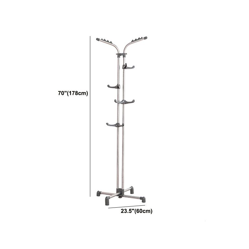 Contemporary Metal Hall Tree with Hooks and Castors Entry Hall Tree