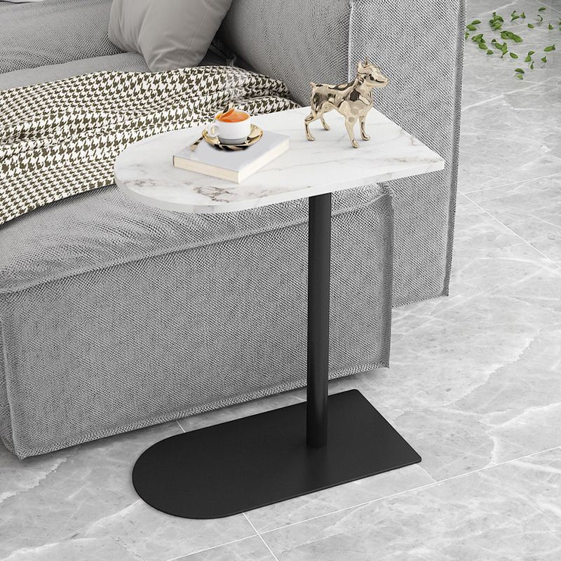 Modern Pedestal End Side Table Mental Sofa Side End Table for Living Room