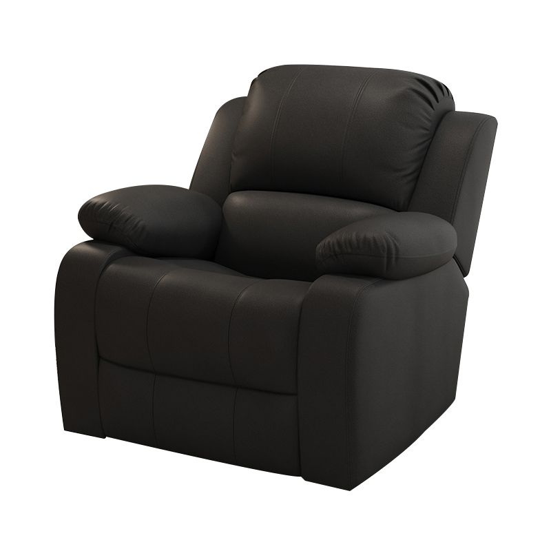 Solid Color Faux Leather Standard Recliner Manual- Lever Recliner Chair