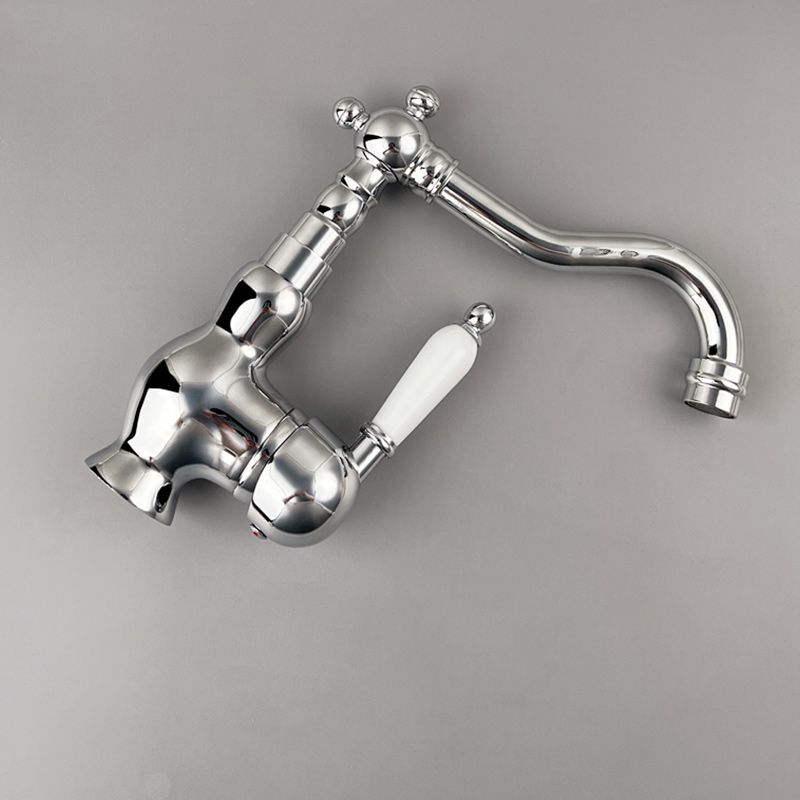 Glam Brass Bathroom Sink Faucet with 1-Handle Vessel Sink Bathroom Faucet