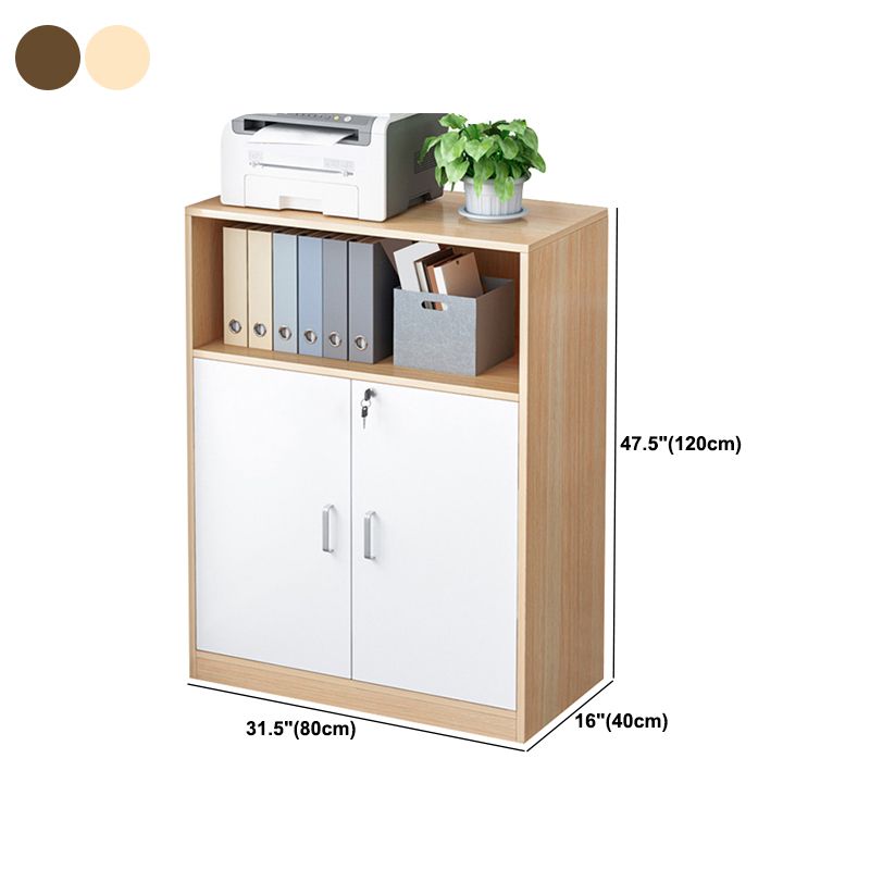 Modern Vertical File Cabinet Wood Filing Cabinet with Locking Drawers