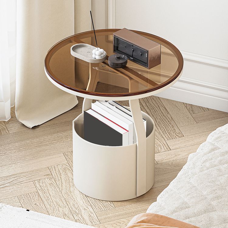 Contemporary Night Table Open Storage Bed Nightstand for Bedroom