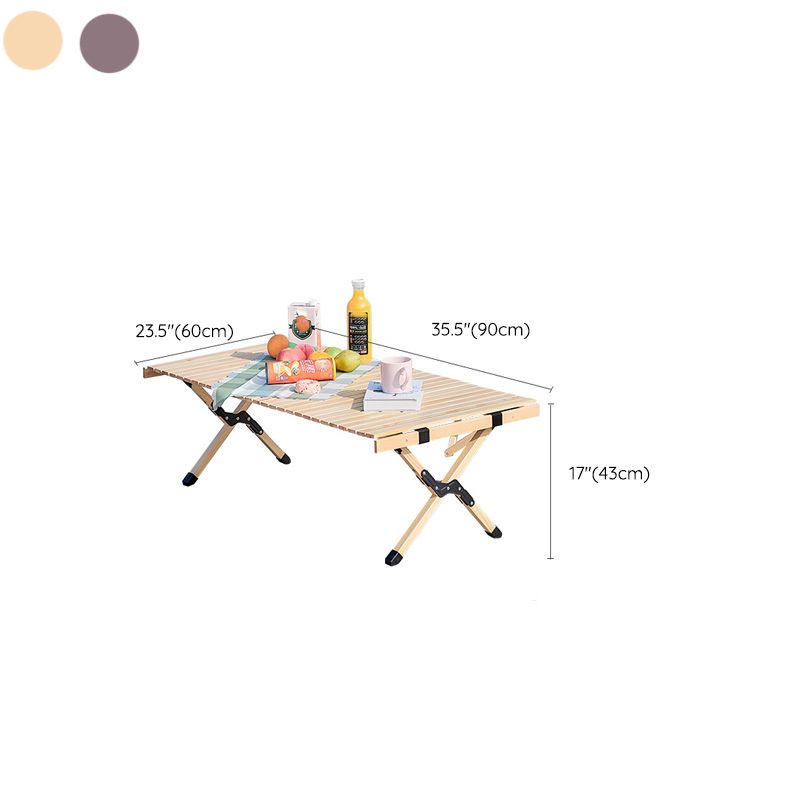 Solid Wood Dining Table Rectangle UV Resistant Camping Table