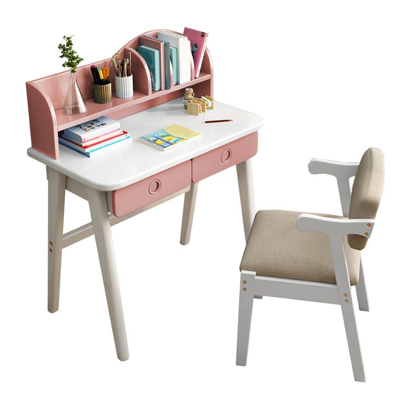 Home Kids Desk 11.7" W Solid Wood Writing Desk with Storage Drawer