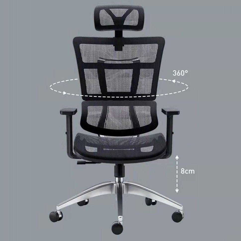 Contemporary Slide Office Chair High Back Adjustable Seat Height Desk Chair