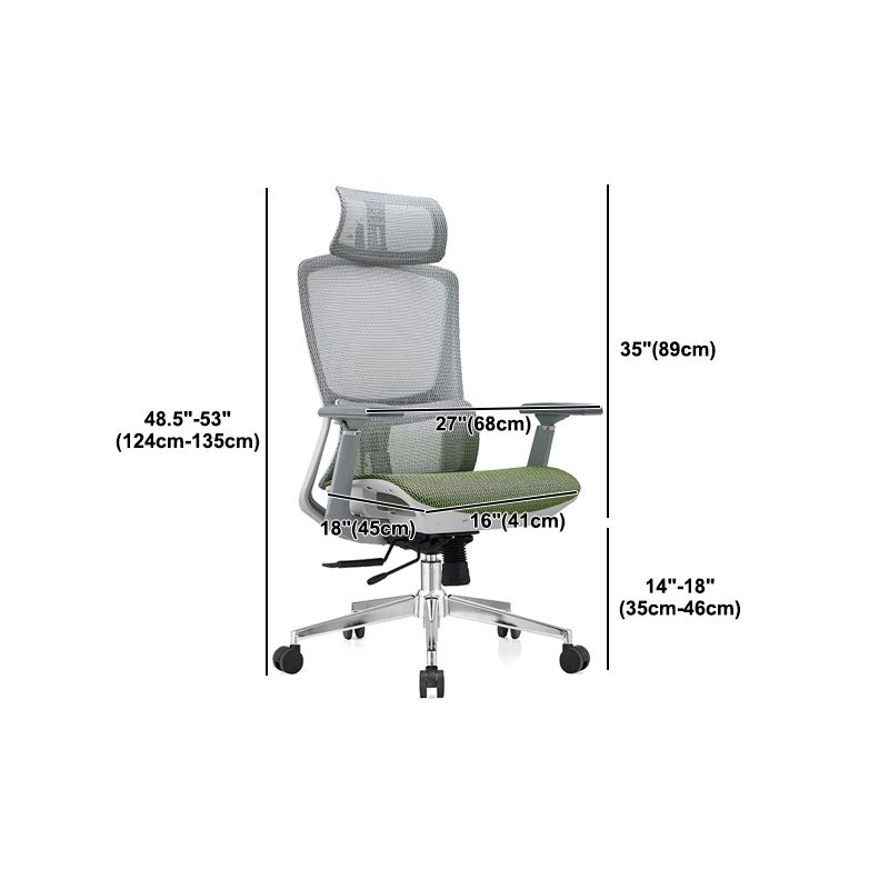 Modern Desk Chair Mesh Pillow Included Chair High-Back Chair with Wheels