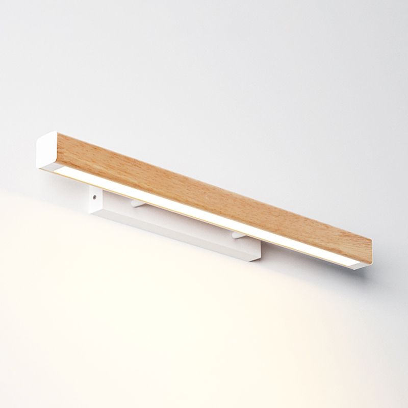 Iluminación de tocador lineal estilo moderno madera 1 pluminista de pared de tocador