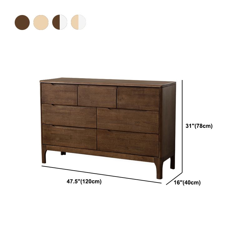 16" D Solid Wood Storage Chest Bedroom Storage Chest Dresser with 4 / 5 / 6 / 7 Drawers