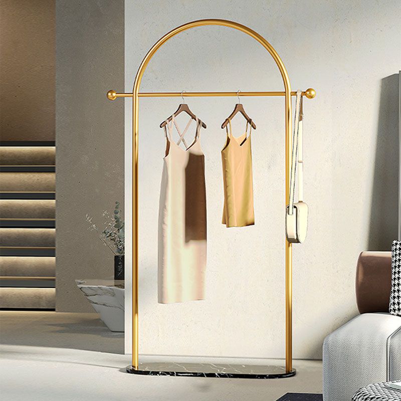 Basic Metal Coat Hanger Marble Bottom Hooks Coat Rack for Living Room