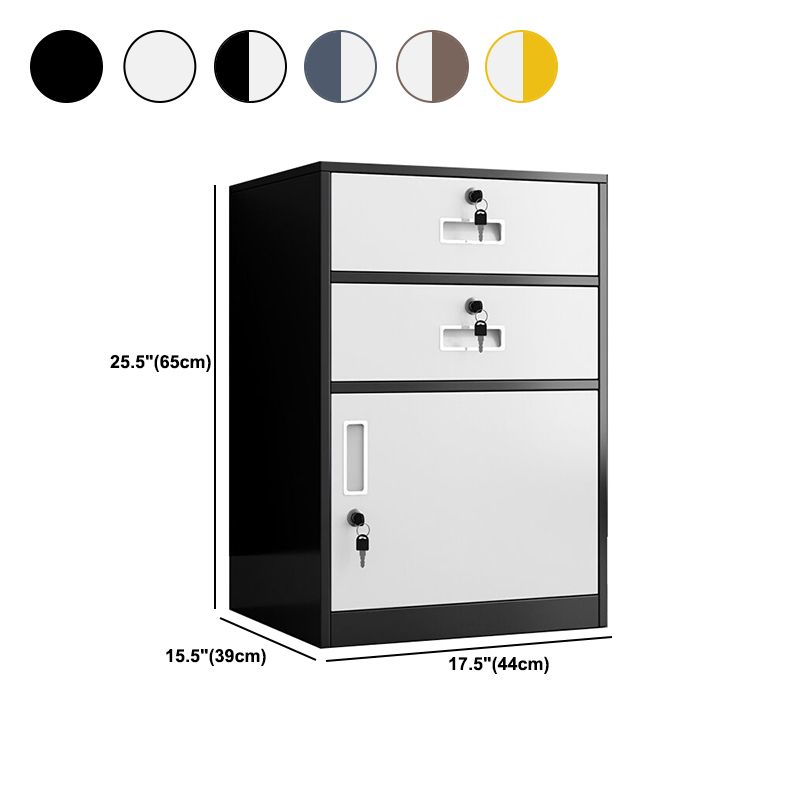 Modern Nordic File Cabinet Locking Drawers Metal Filing Cabinet