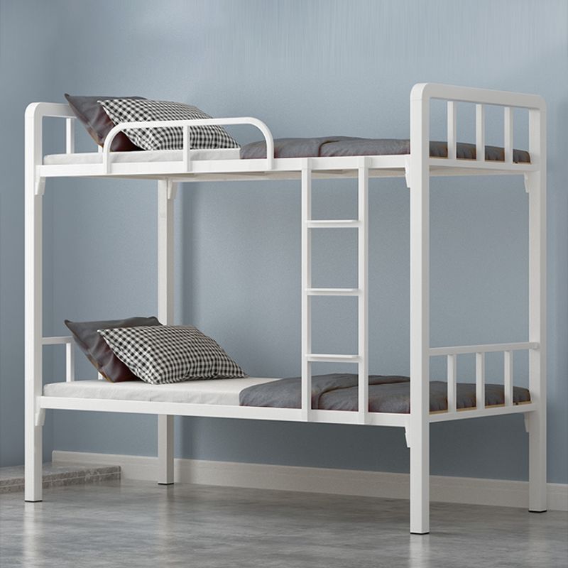 Scandinavian Metal Standard Bunk Bed Black/ White Kid Bed with Stairway