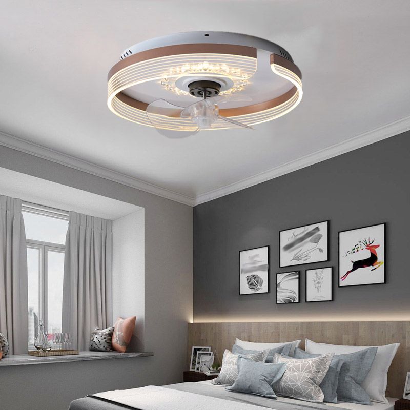 Metal Geometric Shape Ceiling Fans Light Modern Multi-Lights Ceiling Fan Light