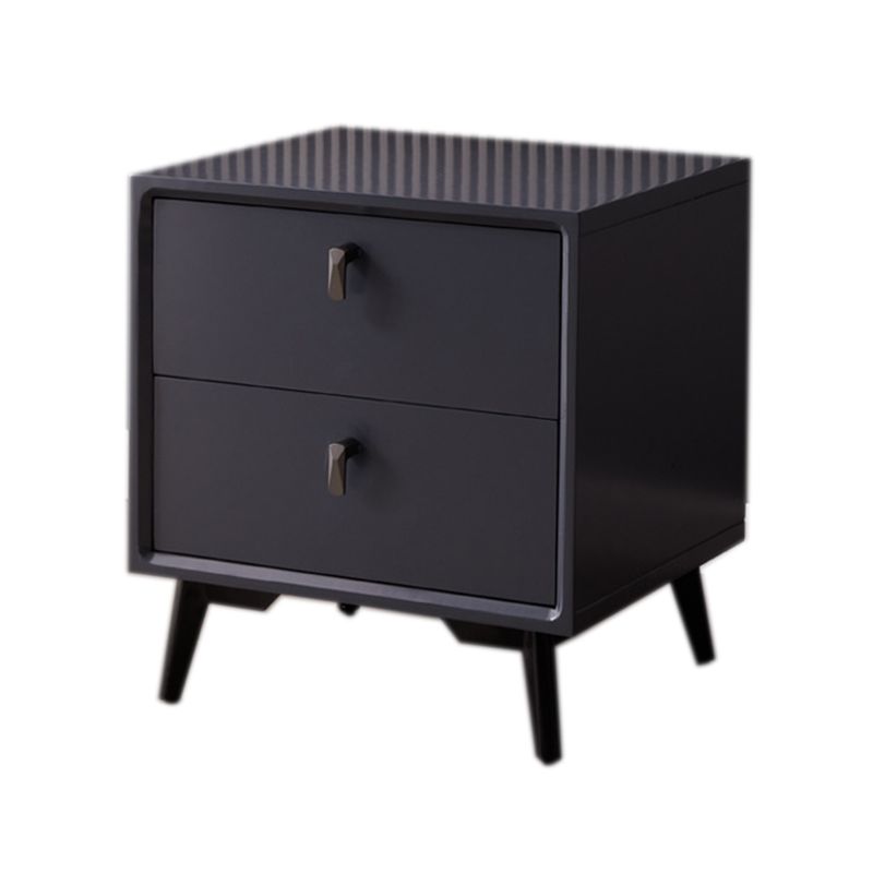 Solid Wood Bed Nightstand Modern Bedside Cabinet with Drawers