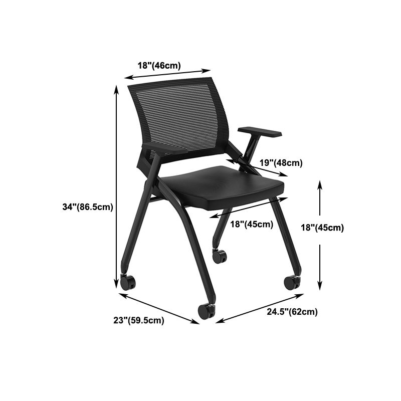 Fixed Arms Modern Conference Chair Slide Steel Conference Chair