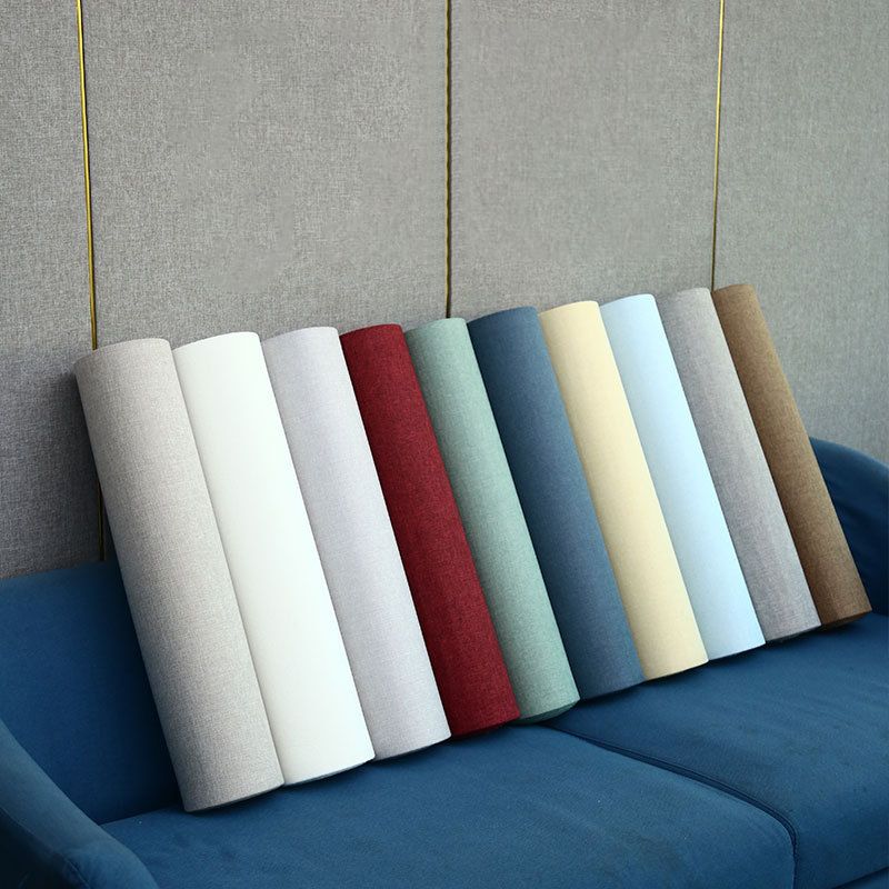 Modern Style Linen Wall Panel Living Room Peel and Stick Wall Paneling