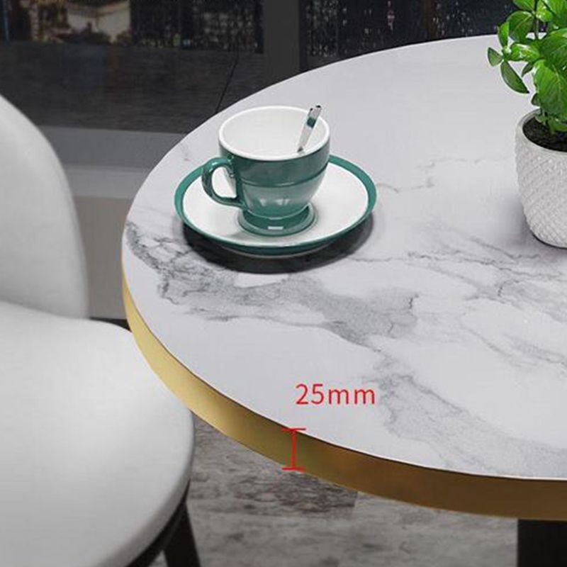 3 Piece Dining Room Table and Chair Set, Contemporary Round Shape