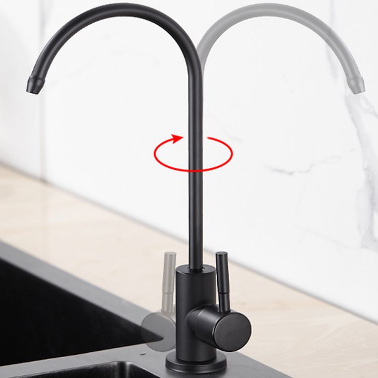 Modern 1-Handle Bar Faucet Standard Kitchen Faucet in Silver