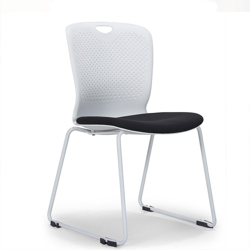 Modern Armless Upholstered Office Chair Plastic Ergonomic Office Chair