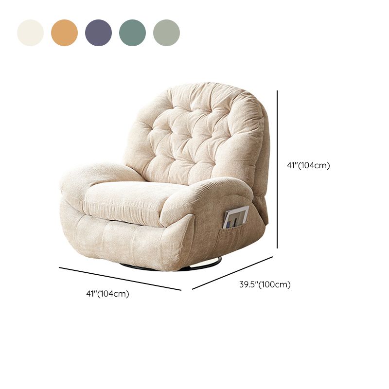 Storage Recliner Position Lock Recliner Chair with Tufted Back