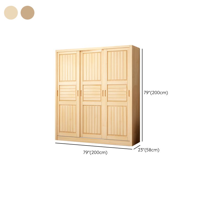 Modern Wardrobe Armoire Solid Wood Wardrobe Closet With Doors