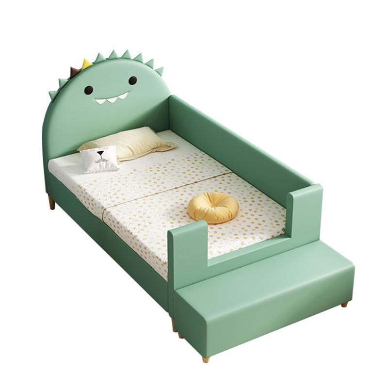 Modern Nursery Bed with Guardrail Wood Upholstered with Storage Baby Crib