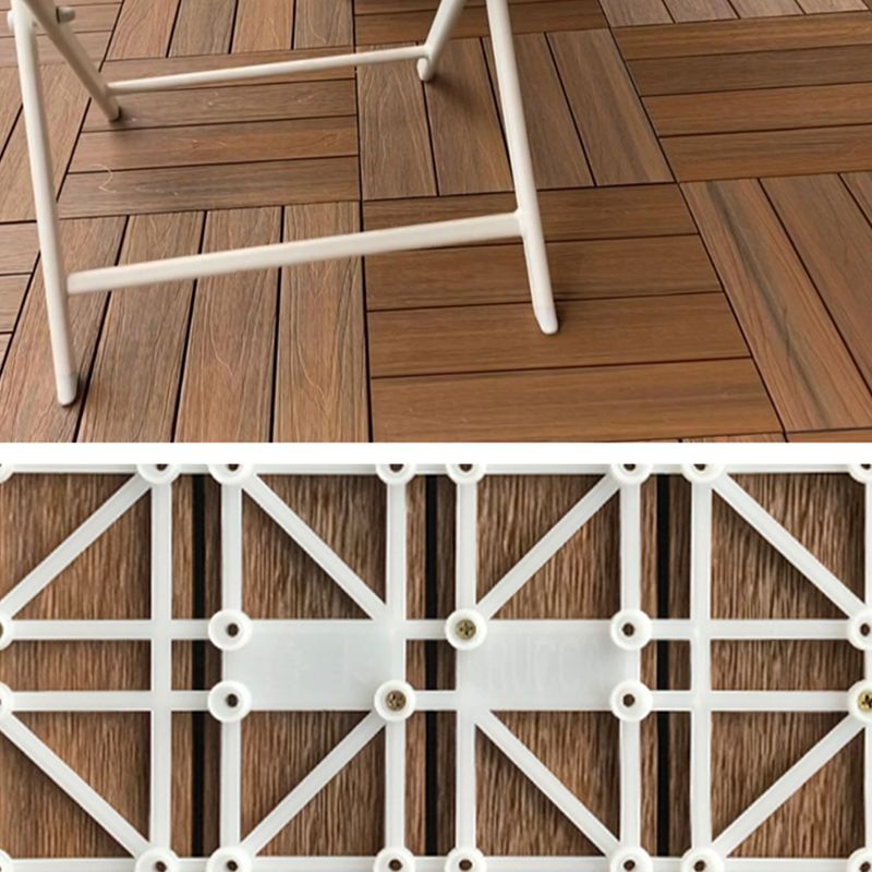 Outdoor Floor Board Wooden Square Stripe Composite Floor Patio