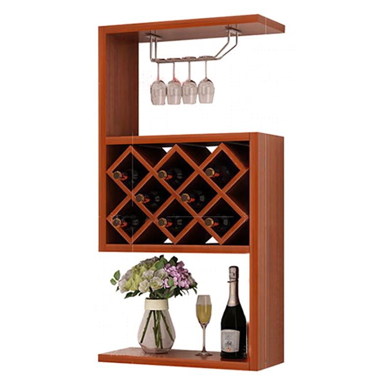 Wood Wall Mounted Modern Wine Rack 9"Wx42"H Wine Rack for Kitchen