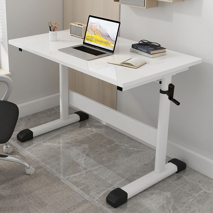 Modern Style Rectangle Office Desk T-shape Base Task Desk for Bedroom