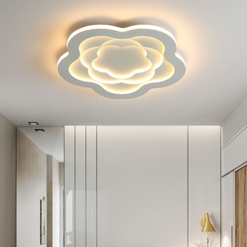 Modern LED Ceiling Lamp Simple Ceiling Mount Light with Acrylic Shade for Bedroom